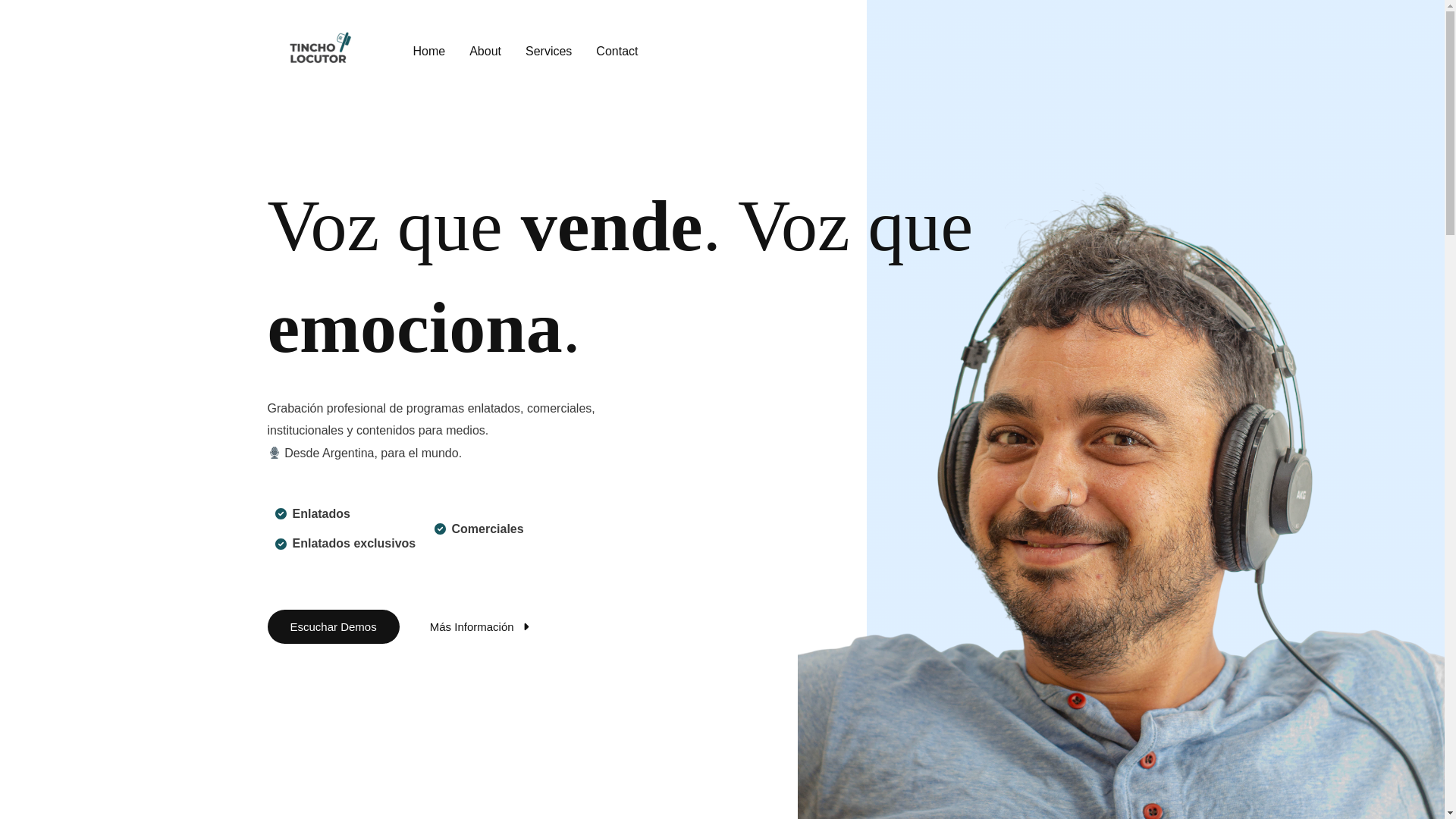 website screenshot of https://tincholocutor.com.ar/
