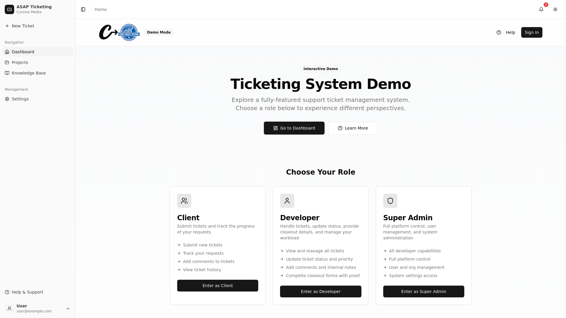 website screenshot of https://cursive-asap-ticketing.pages.dev/