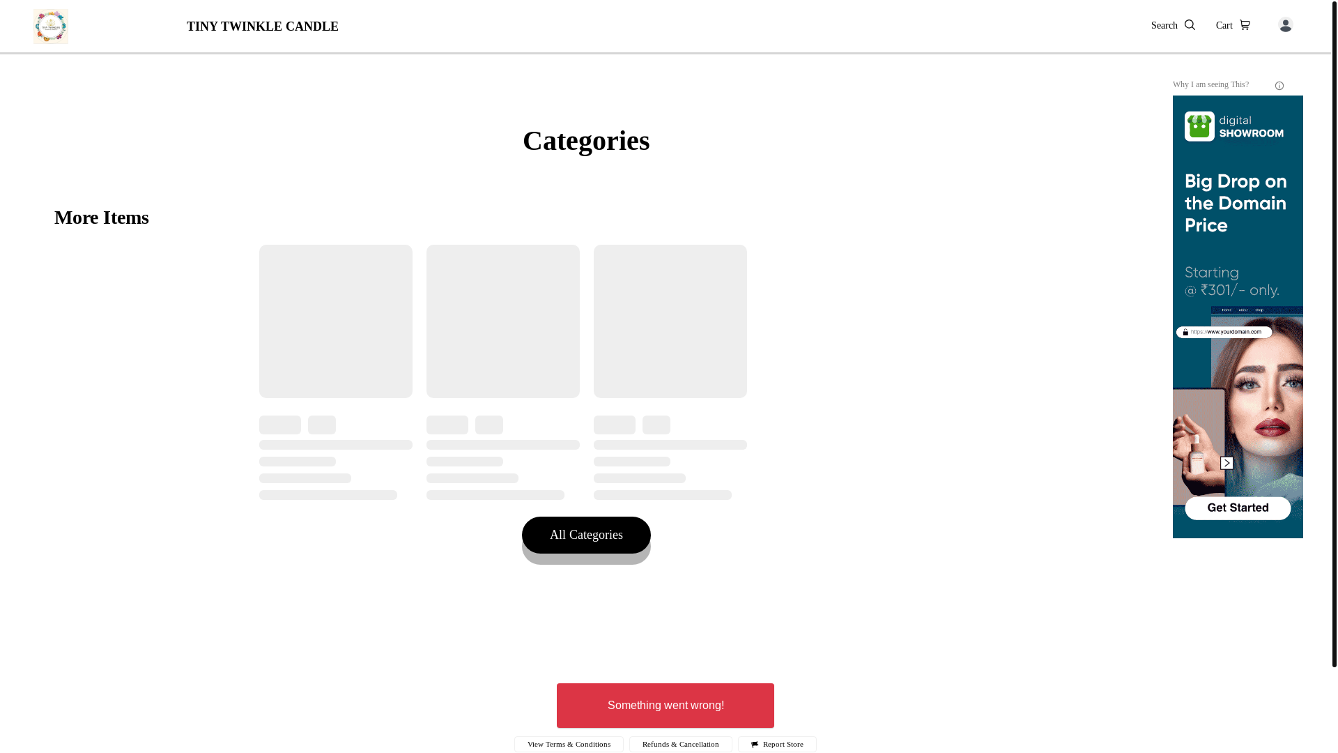 website screenshot of https://tinytwinklecandle.link/