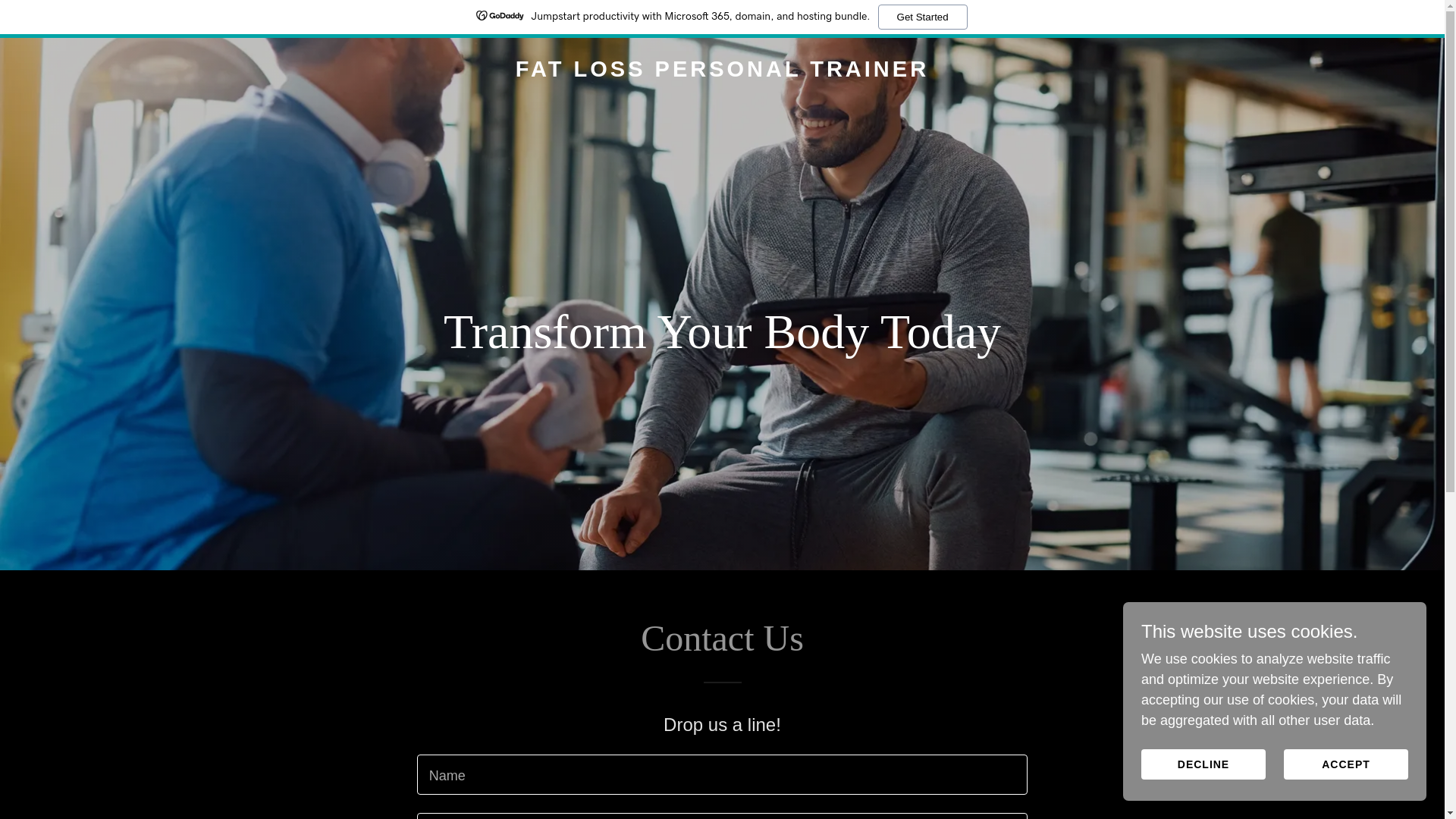 website screenshot of https://fatlosspersonaltrainer.com/