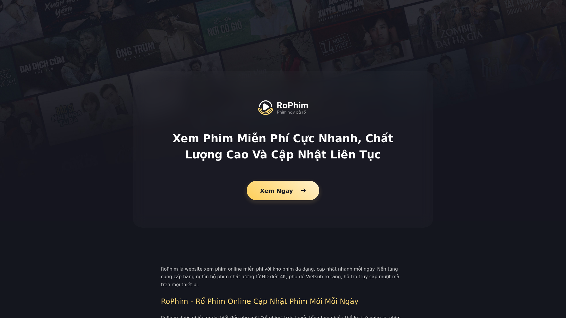 website screenshot of https://rophim10.com.co