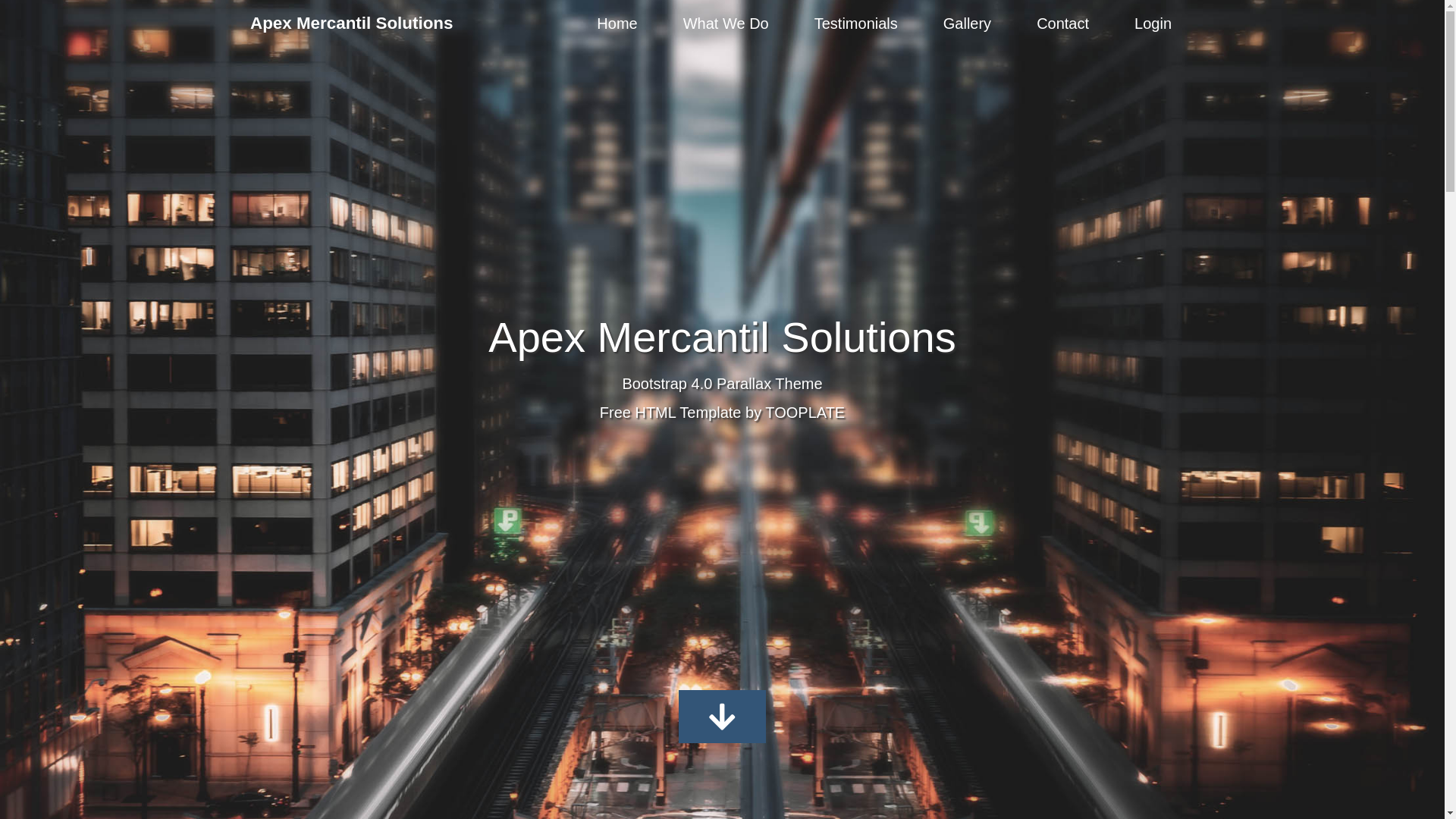 website screenshot of https://apexmercantil.com/