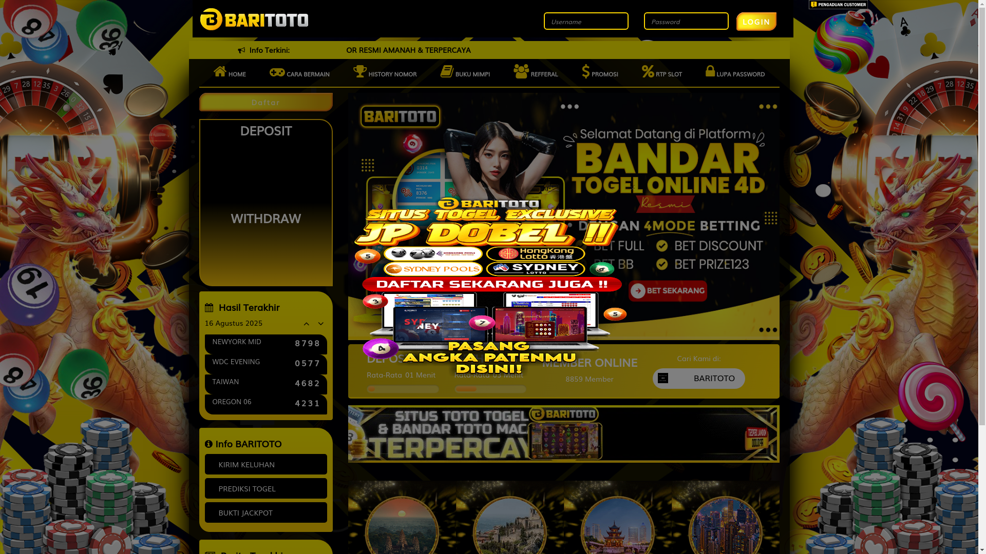 website screenshot of https://baritotoutama.org/