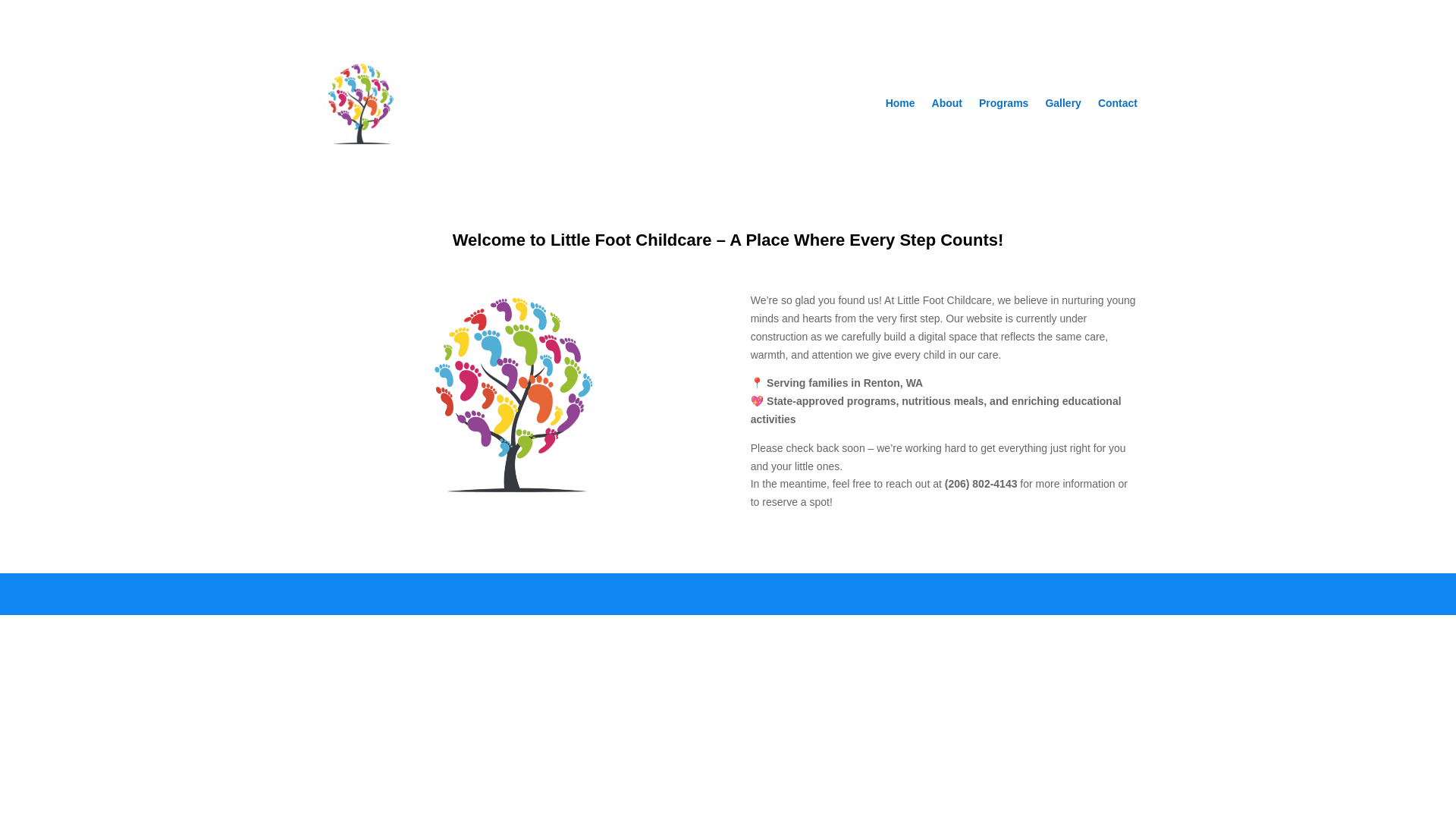 website screenshot of https://littlefootchildcare.net/