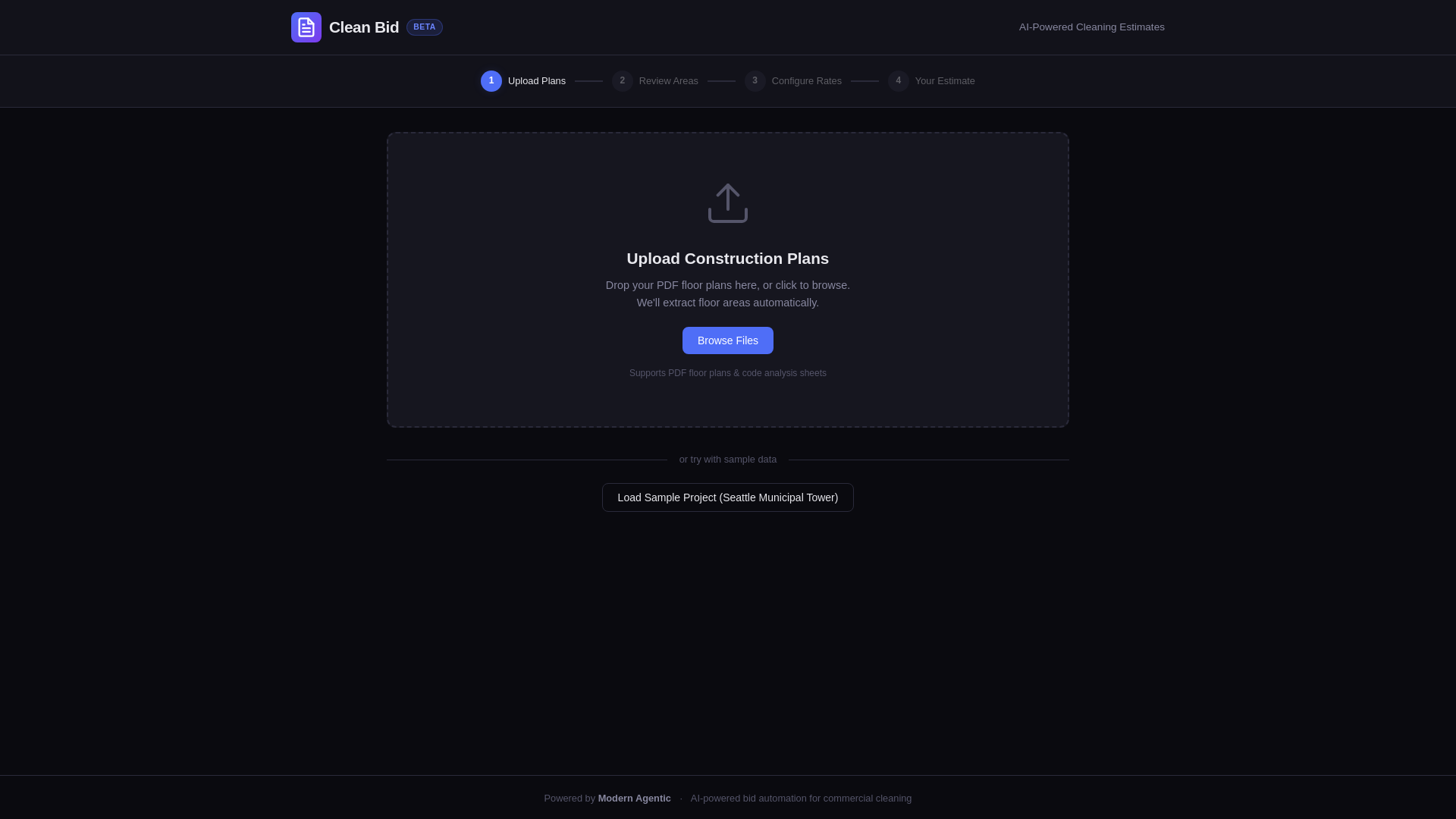 website screenshot of https://clean-bid.pages.dev/