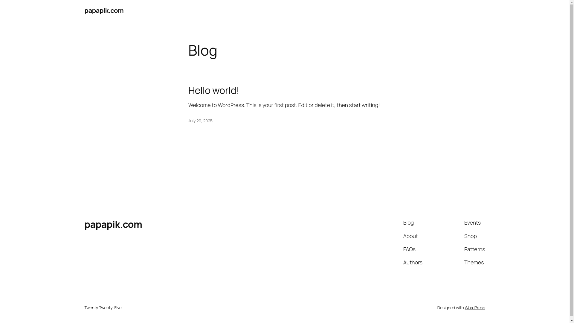 website screenshot of https://papapik.com/