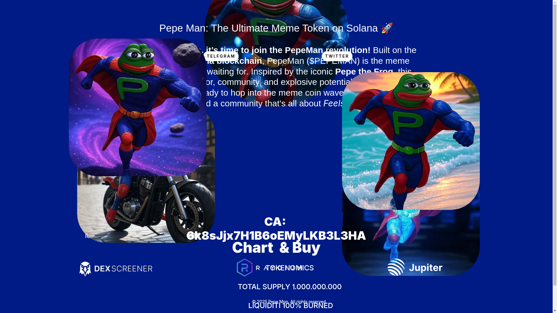 website screenshot of https://pepeman.show/