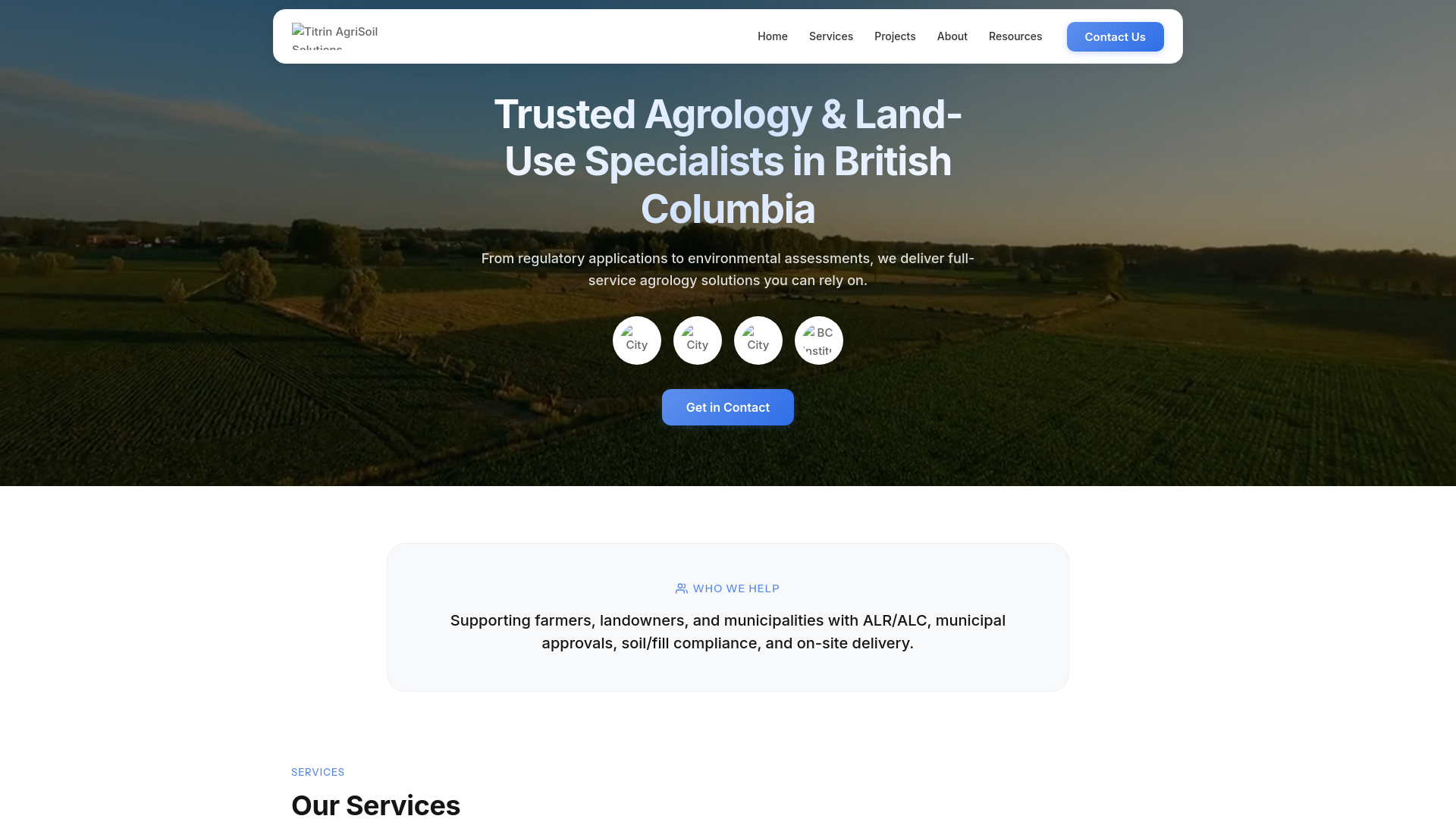 website screenshot of https://titrin.ca