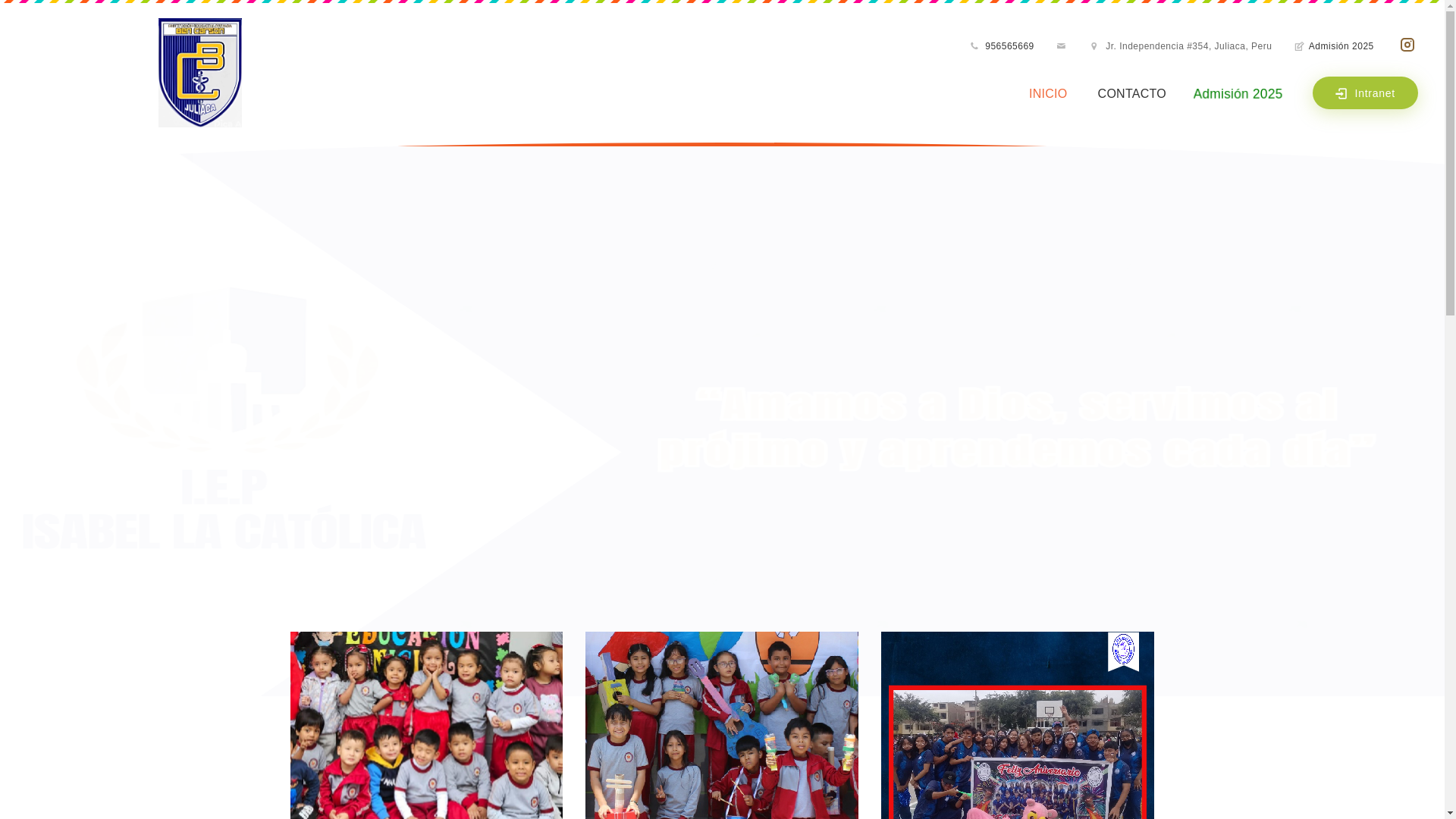 website screenshot of https://colegionikolateslahuacho.edu.pe/