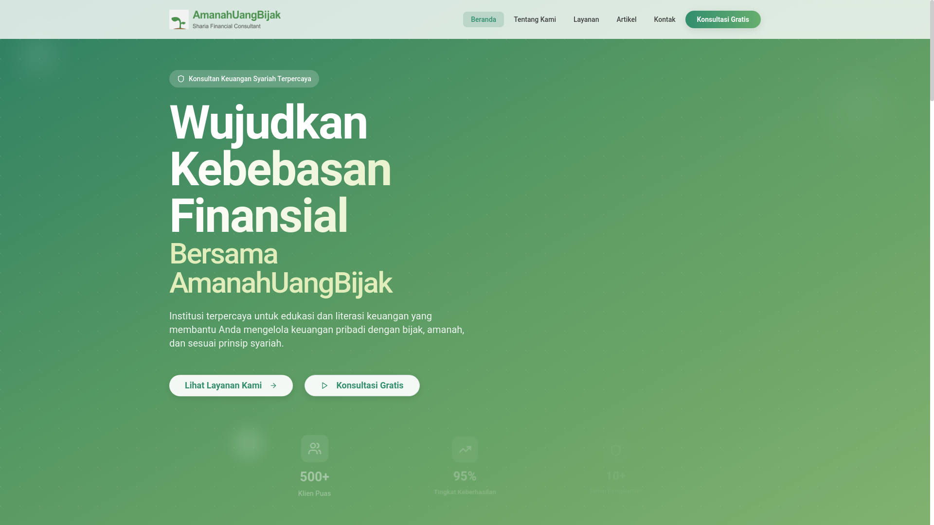website screenshot of https://amanah-uang-bijak.pages.dev/
