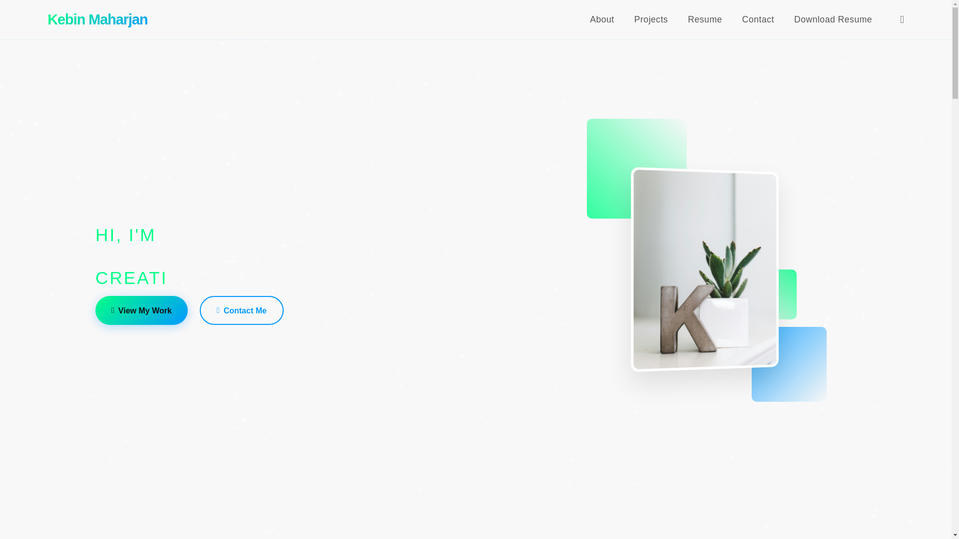 website screenshot of https://kebinmaharjan.com.np/