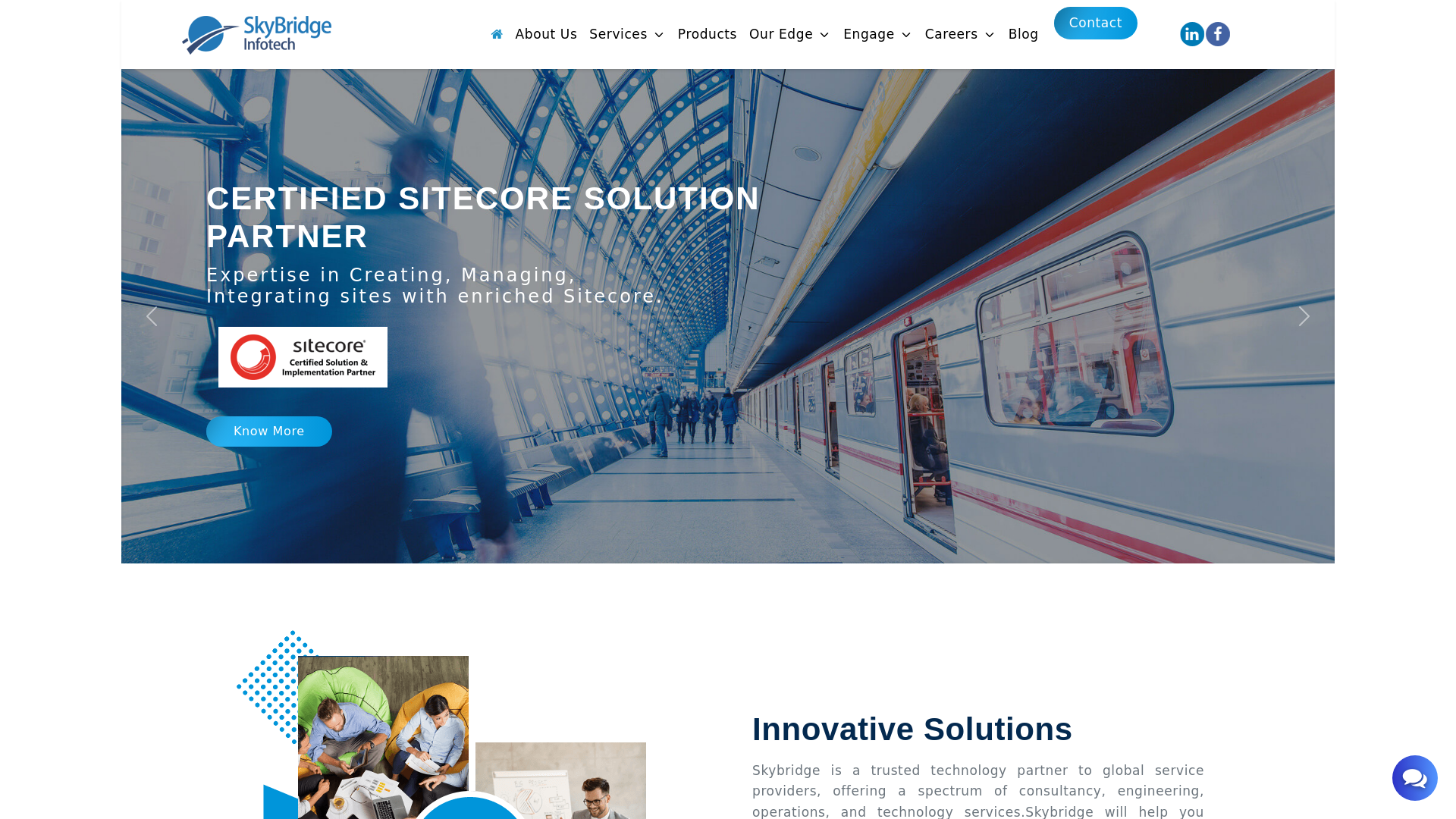 website screenshot of https://connectskybridge-infotech.com/