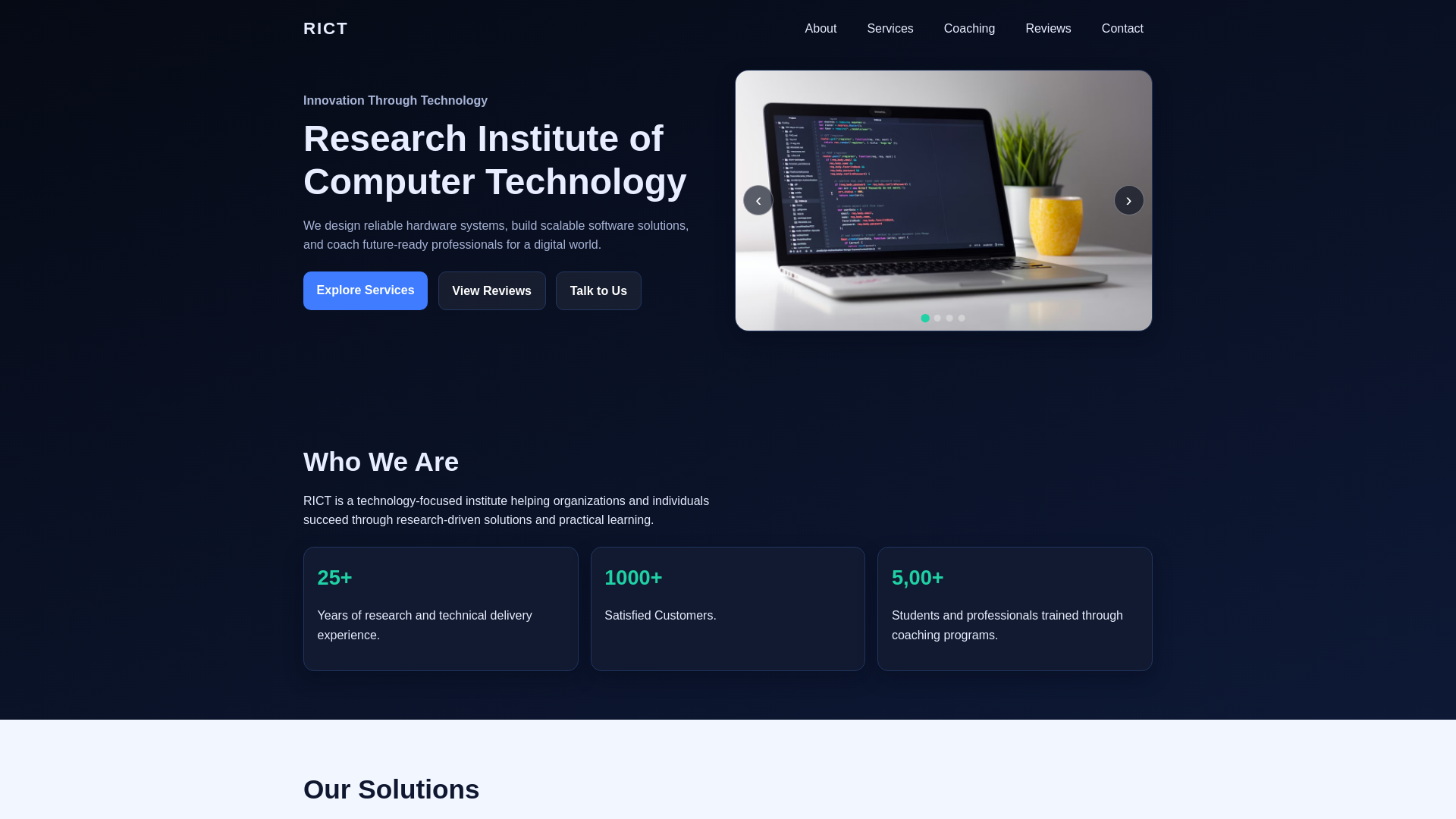 website screenshot of https://rictkpt.com