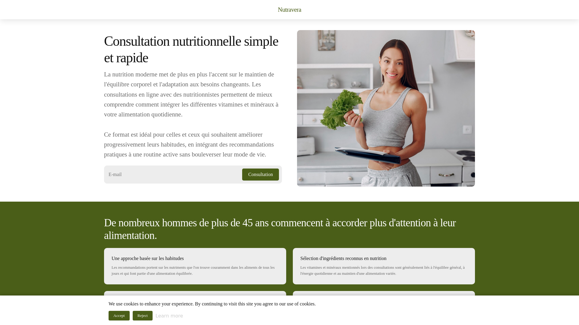 website screenshot of https://nutravera.info/
