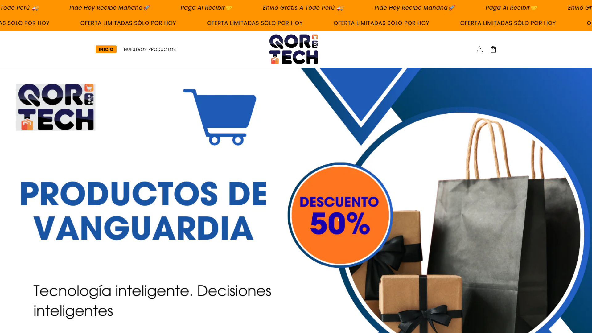 website screenshot of https://qoritech.store/