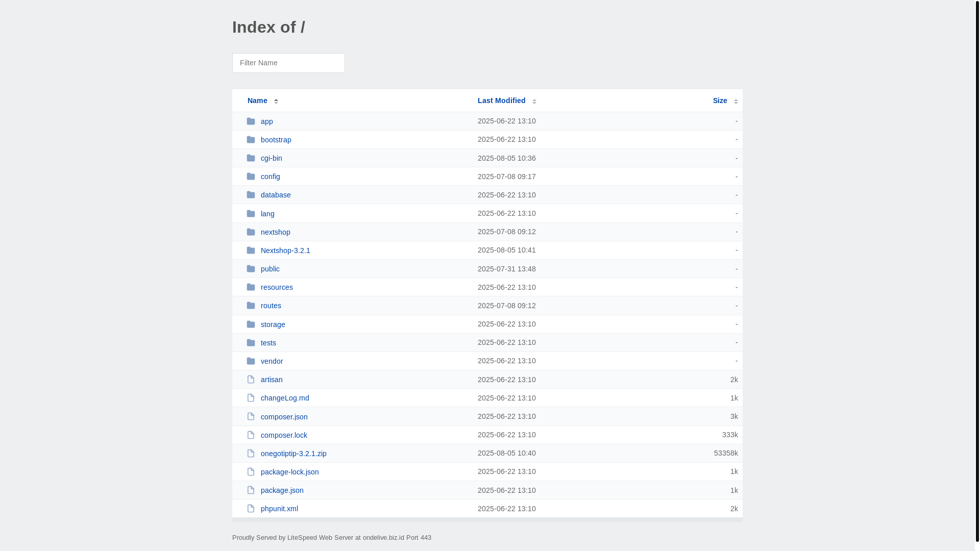 website screenshot of https://ondelive.biz.id/