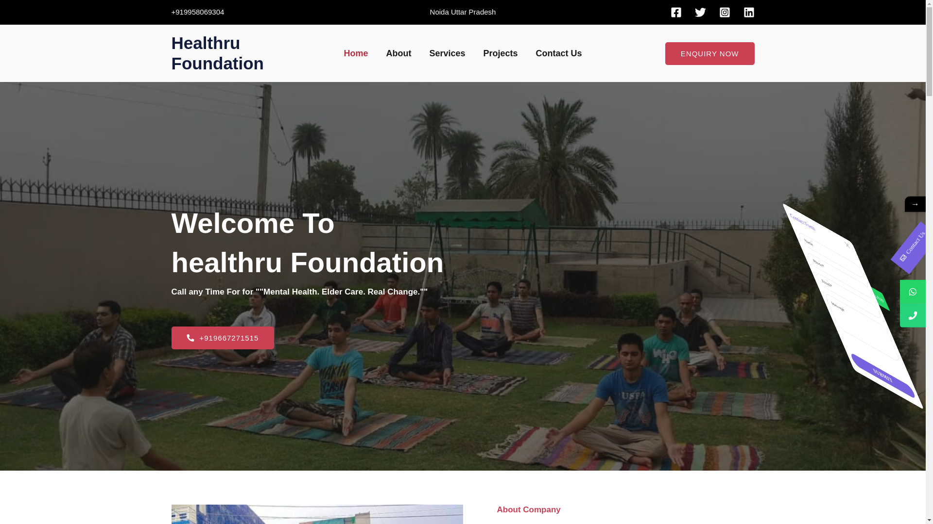 website screenshot of https://healthrufoundation.in/