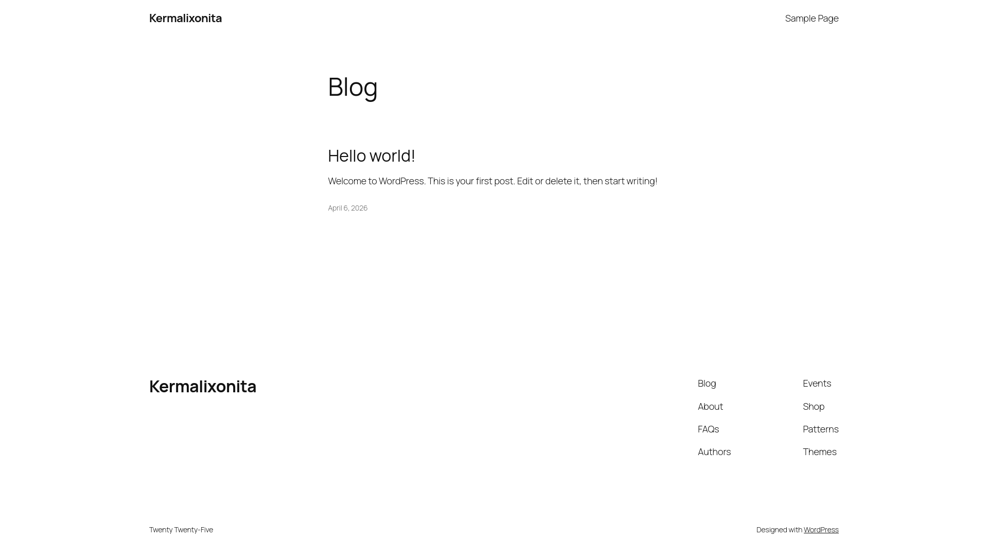 website screenshot of https://kermalixonita.info/