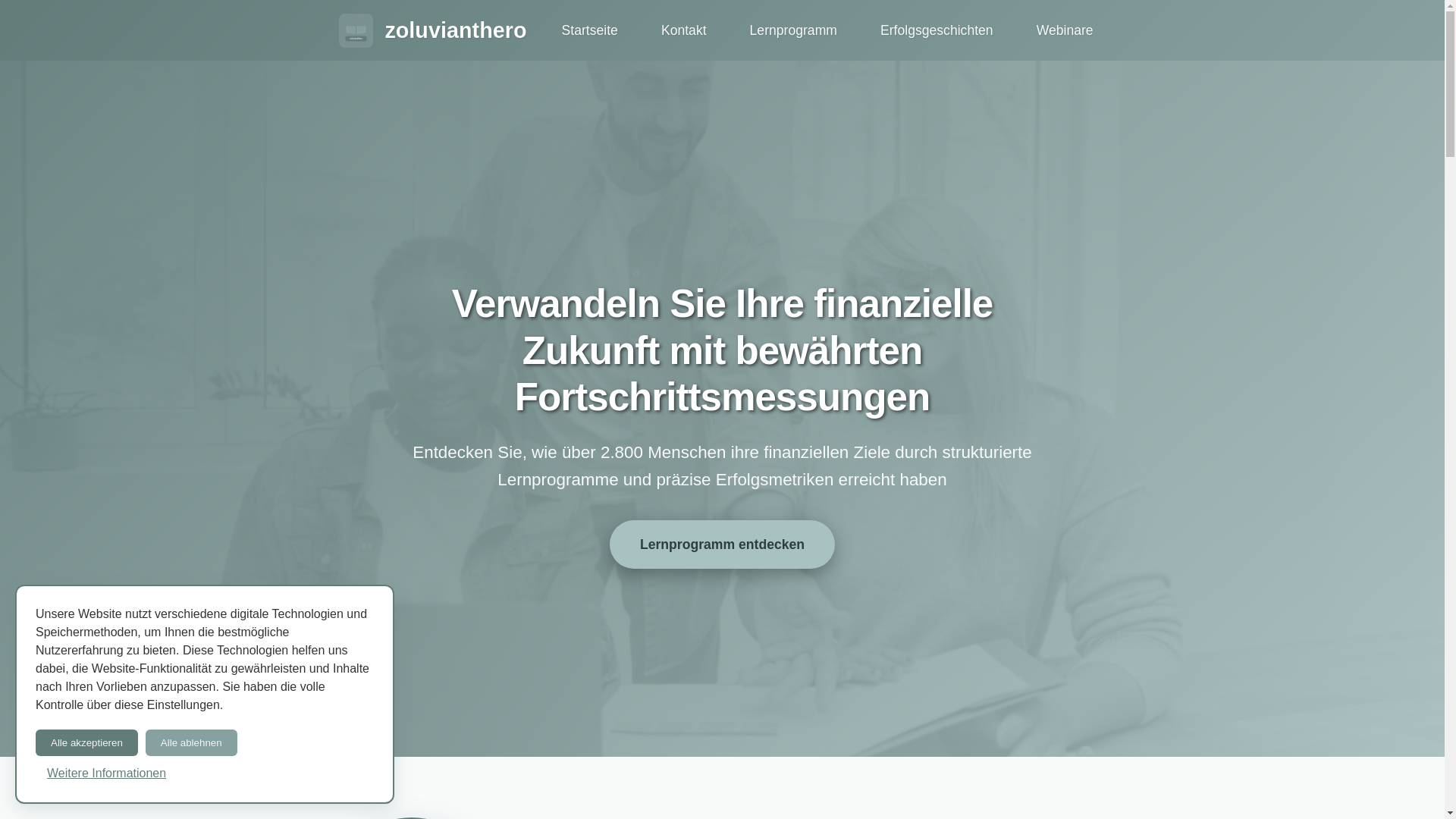 website screenshot of https://zoluvianthero.com/