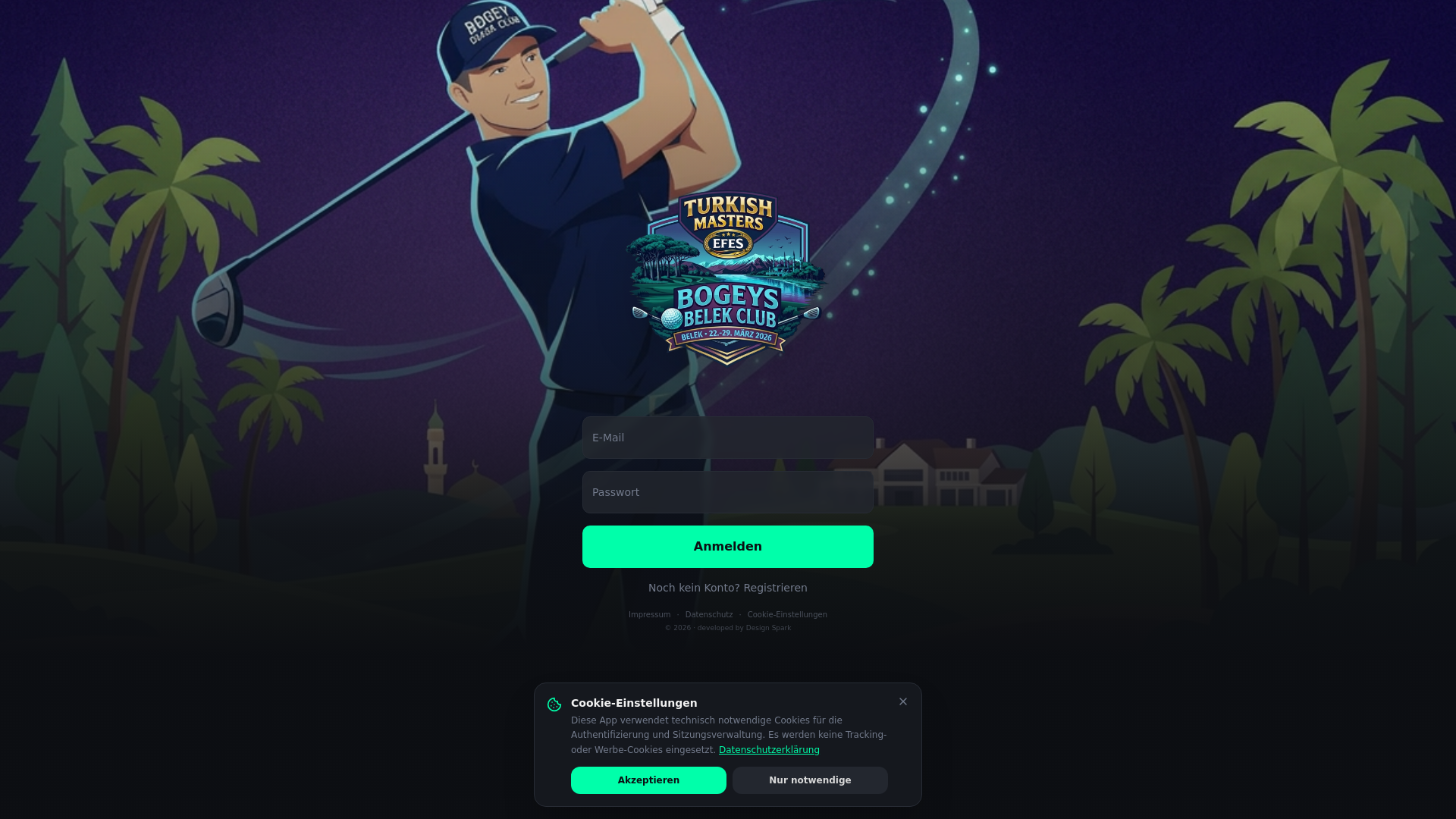 website screenshot of https://bogeysbelek.de/