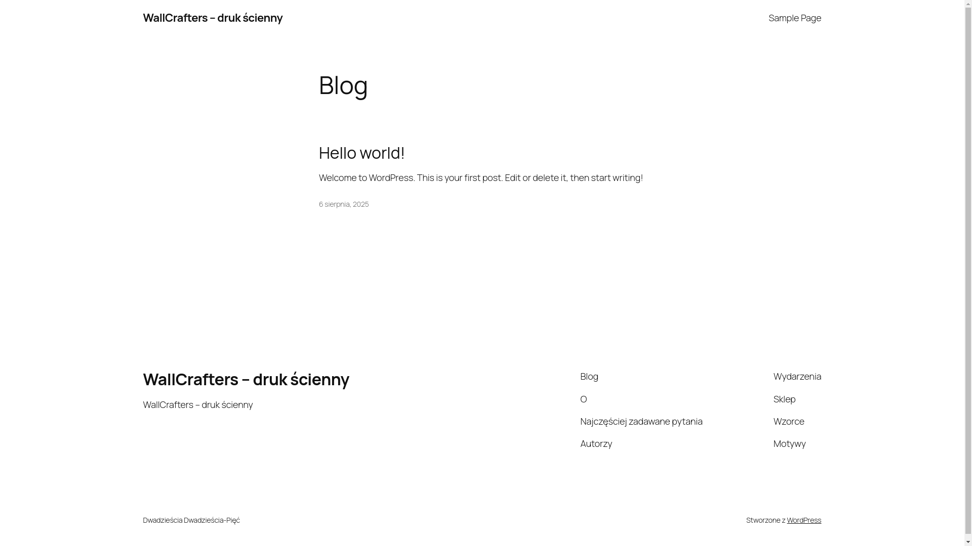 website screenshot of https://wallcrafters.pl/