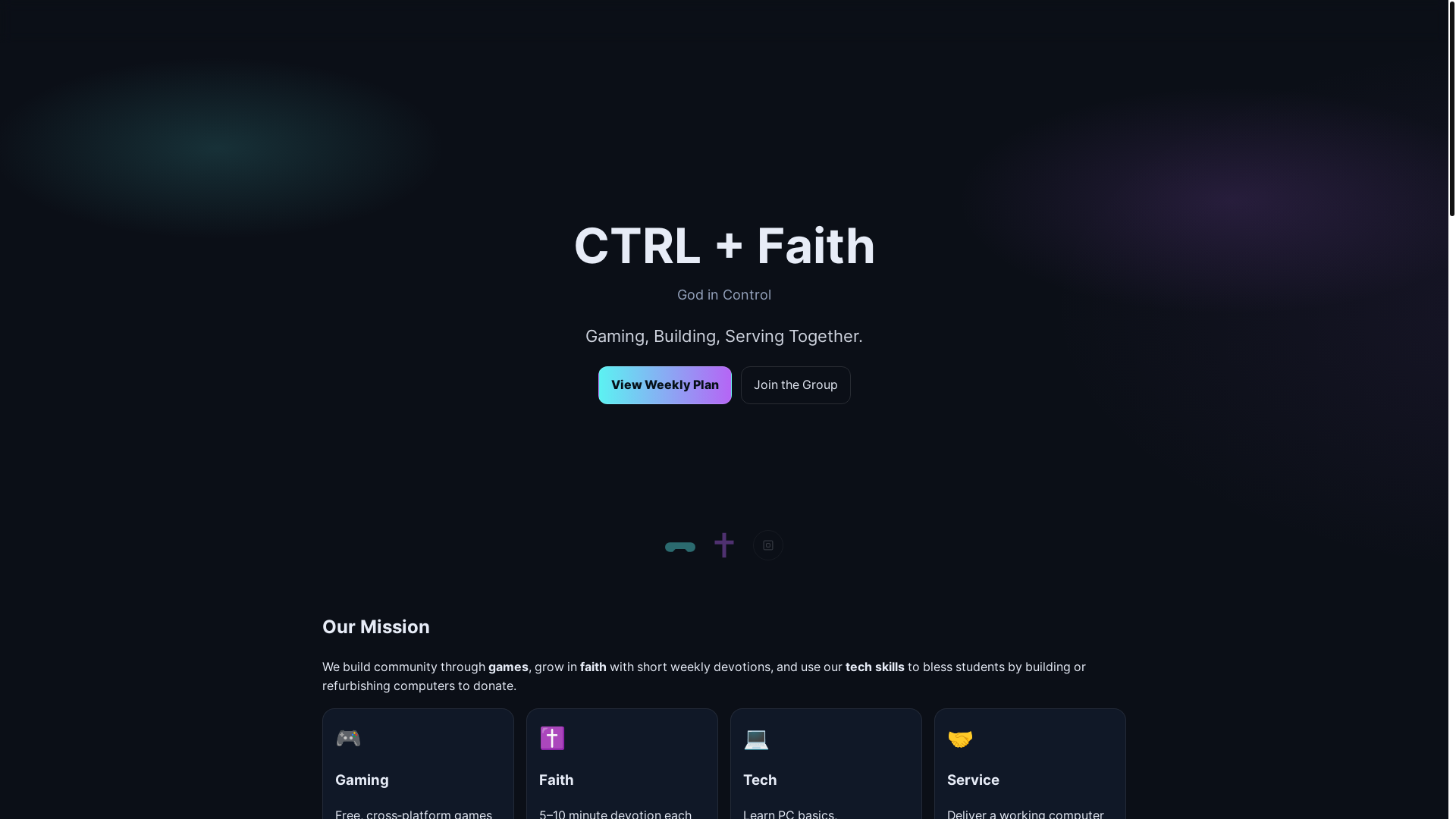 website screenshot of https://ctrlfaith.pages.dev/
