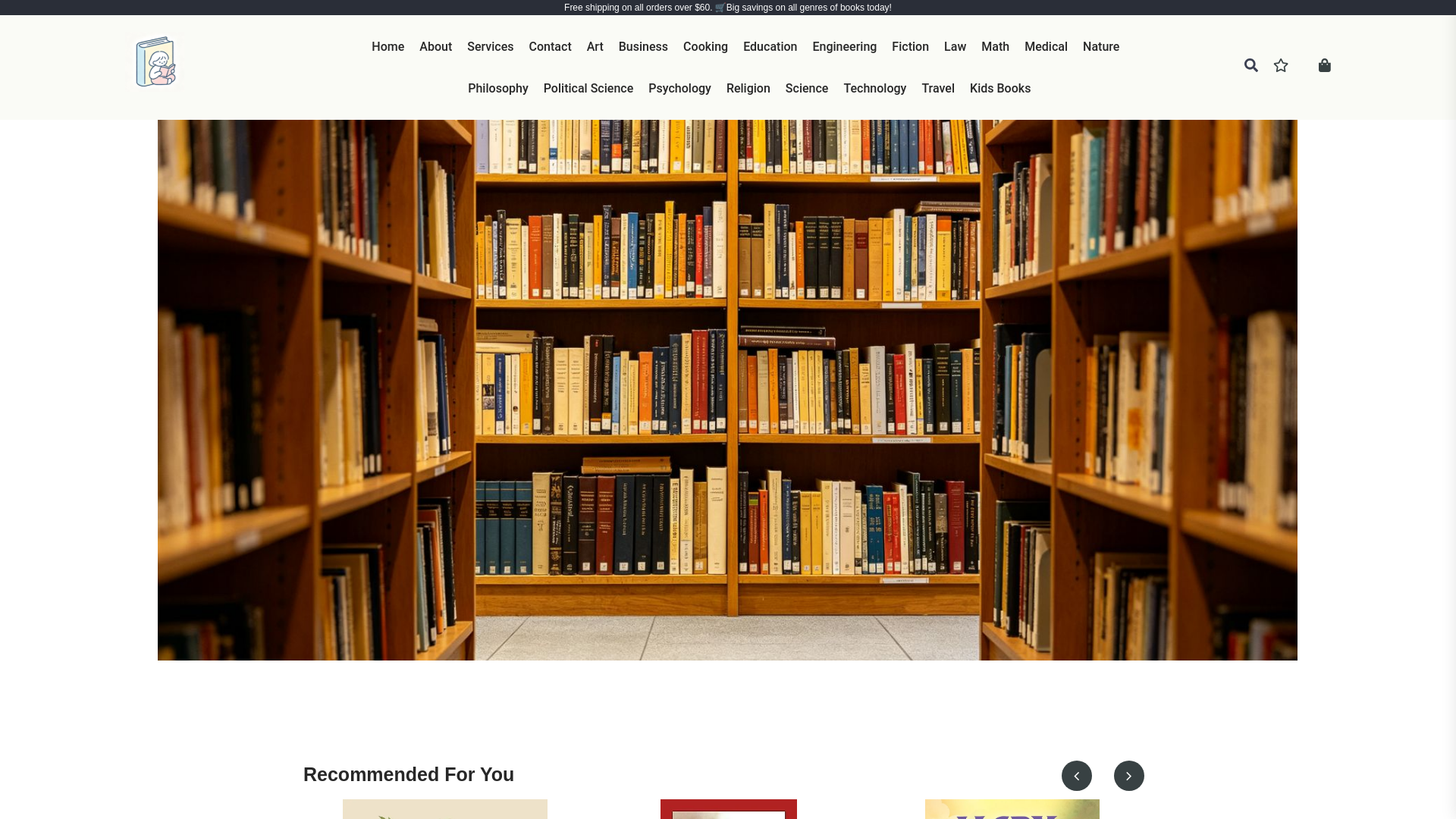 website screenshot of https://widebookrange.com/