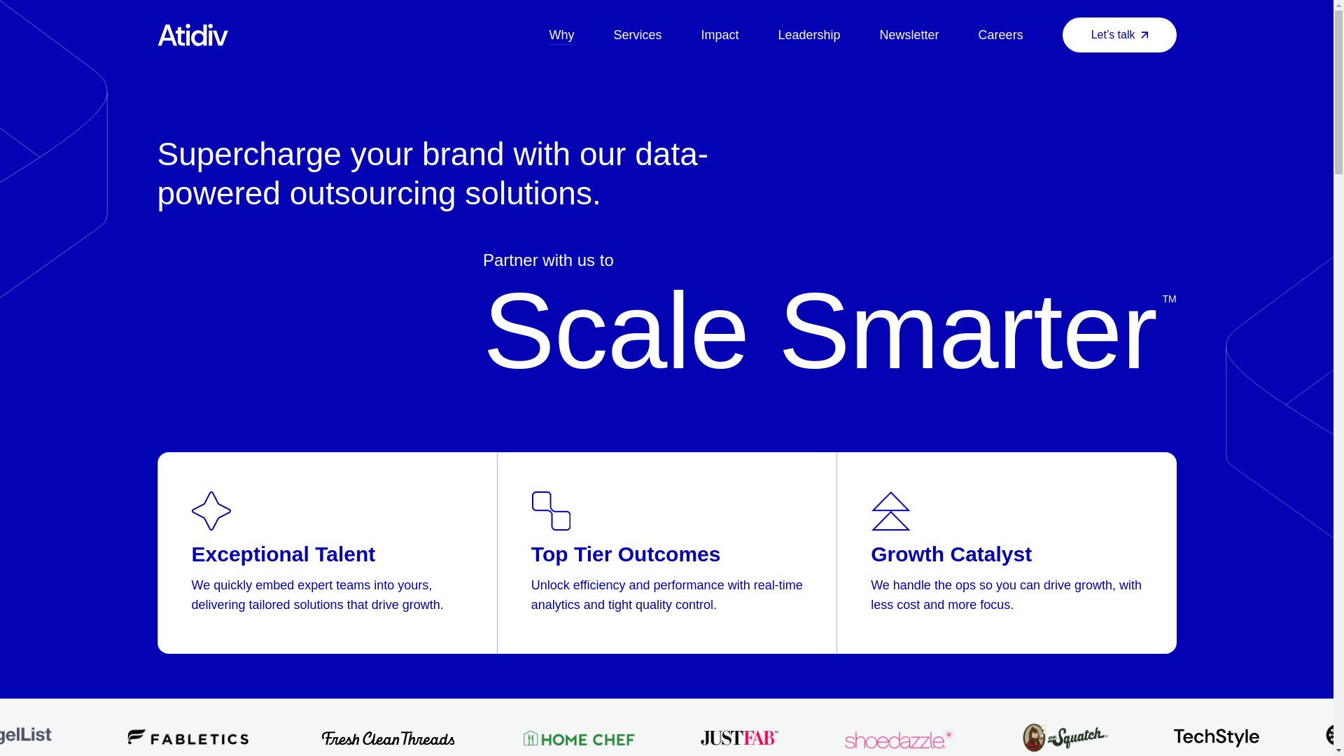 website screenshot of https://atidivinc.org/
