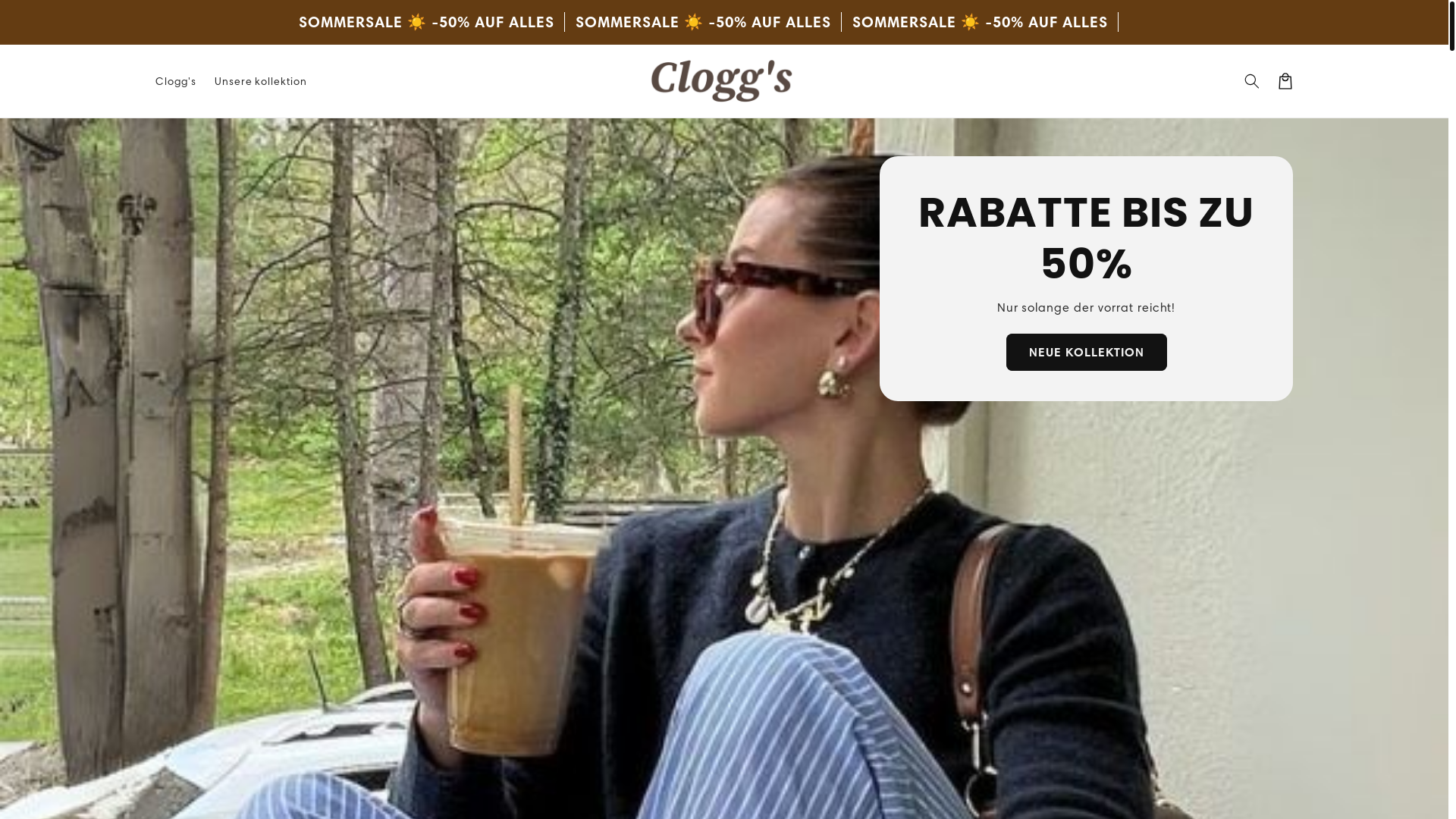 website screenshot of https://storecloggs.com/
