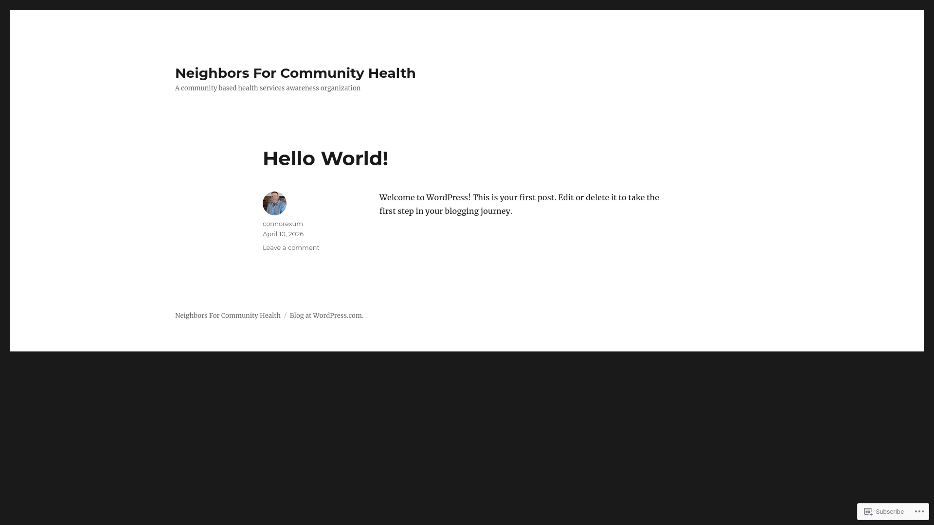 website screenshot of https://neighborsforcommunityhealth.com/