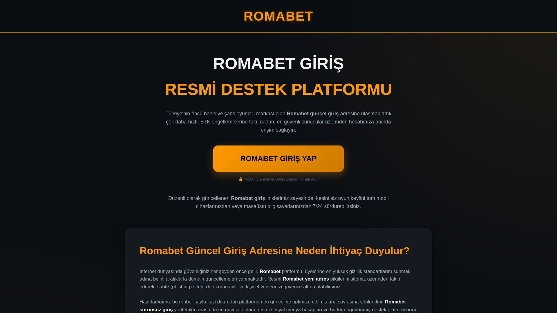website screenshot of https://tr.romabet-girisadres.art/