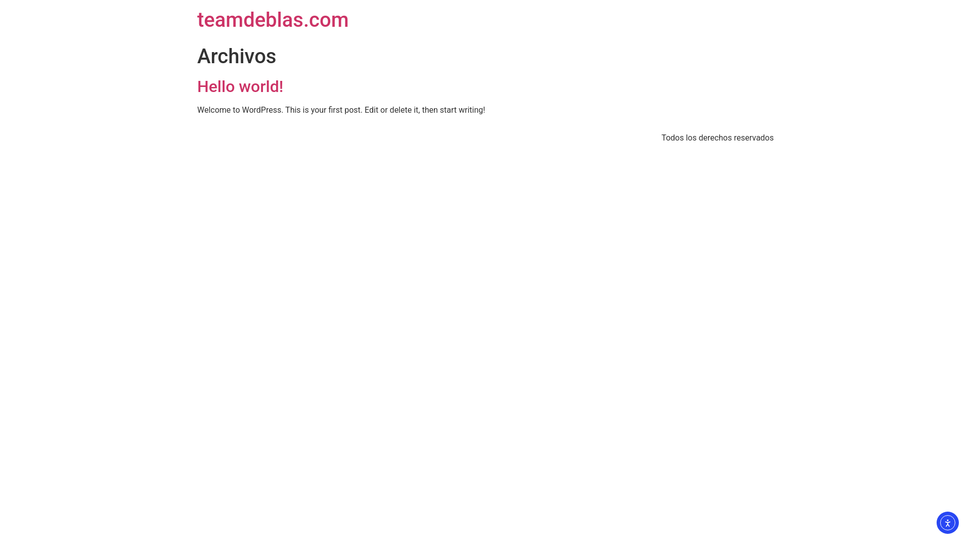 website screenshot of https://teamdeblas.com/