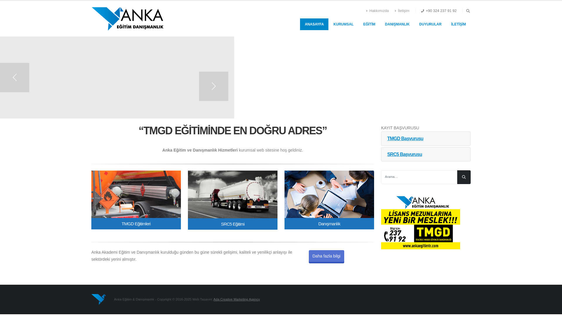 website screenshot of https://ankaegitimtr.com