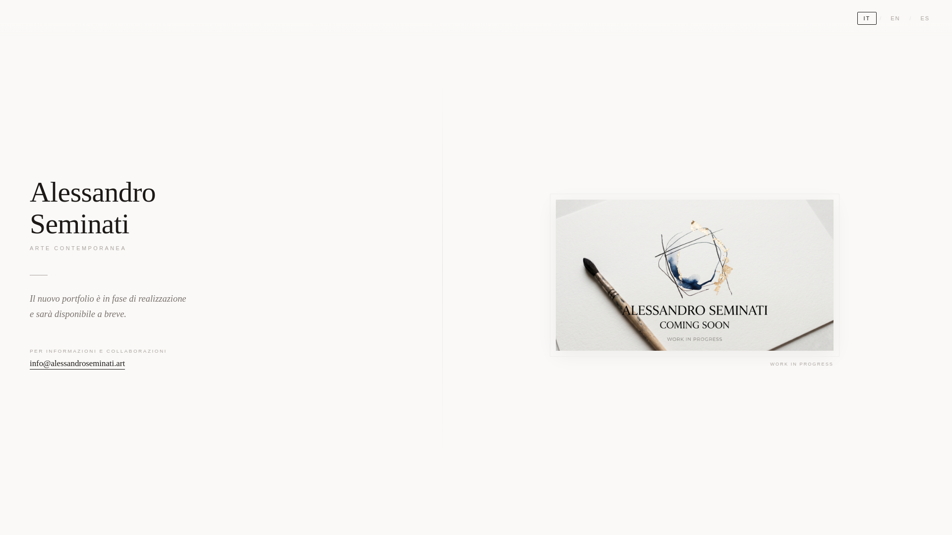 website screenshot of https://alessandroseminati.art