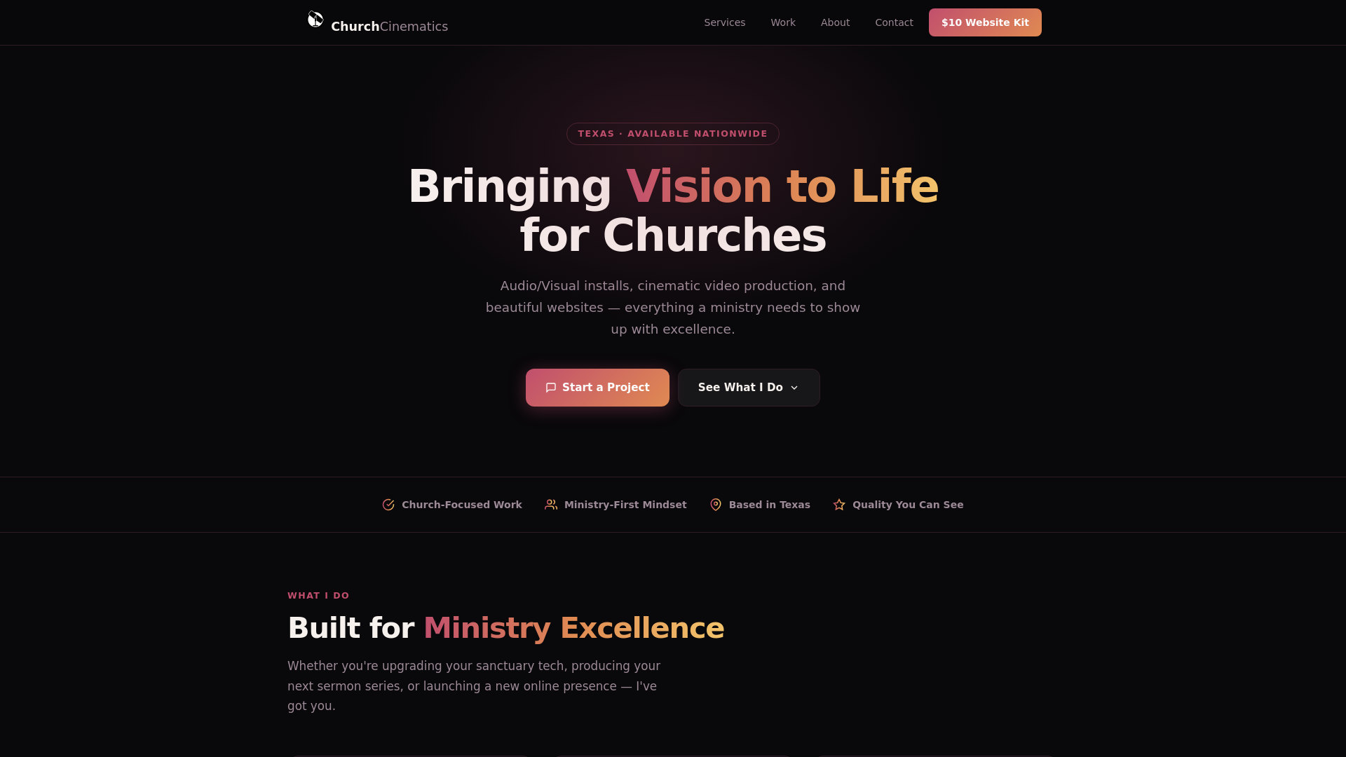 website screenshot of https://churchcinematics.pages.dev/