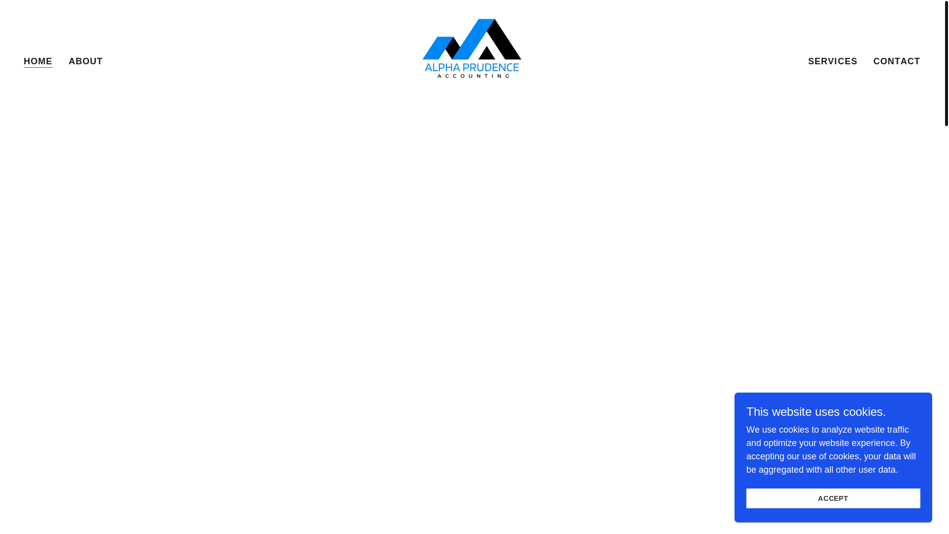 website screenshot of https://alphaprudenceaccounting.com/
