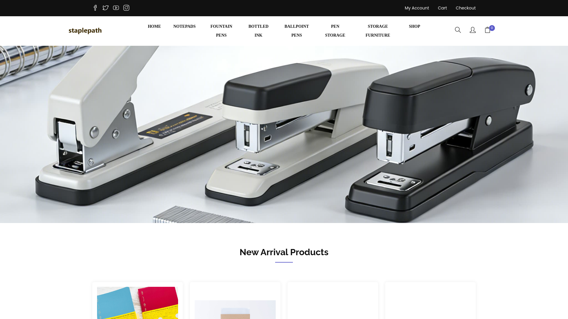 website screenshot of https://staplepath.com