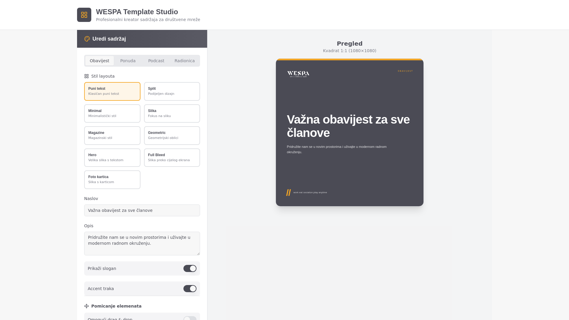 website screenshot of https://wespa-fotostudio.online