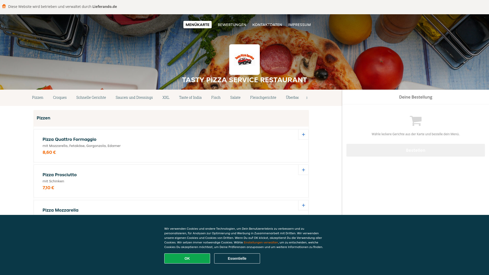 website screenshot of https://tastypizzaservice-uelzen.de