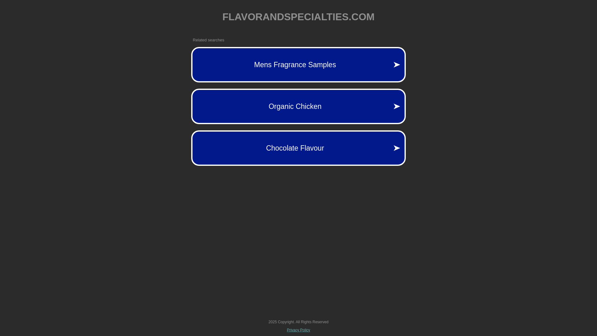 website screenshot of https://flavorandspecialties.com/