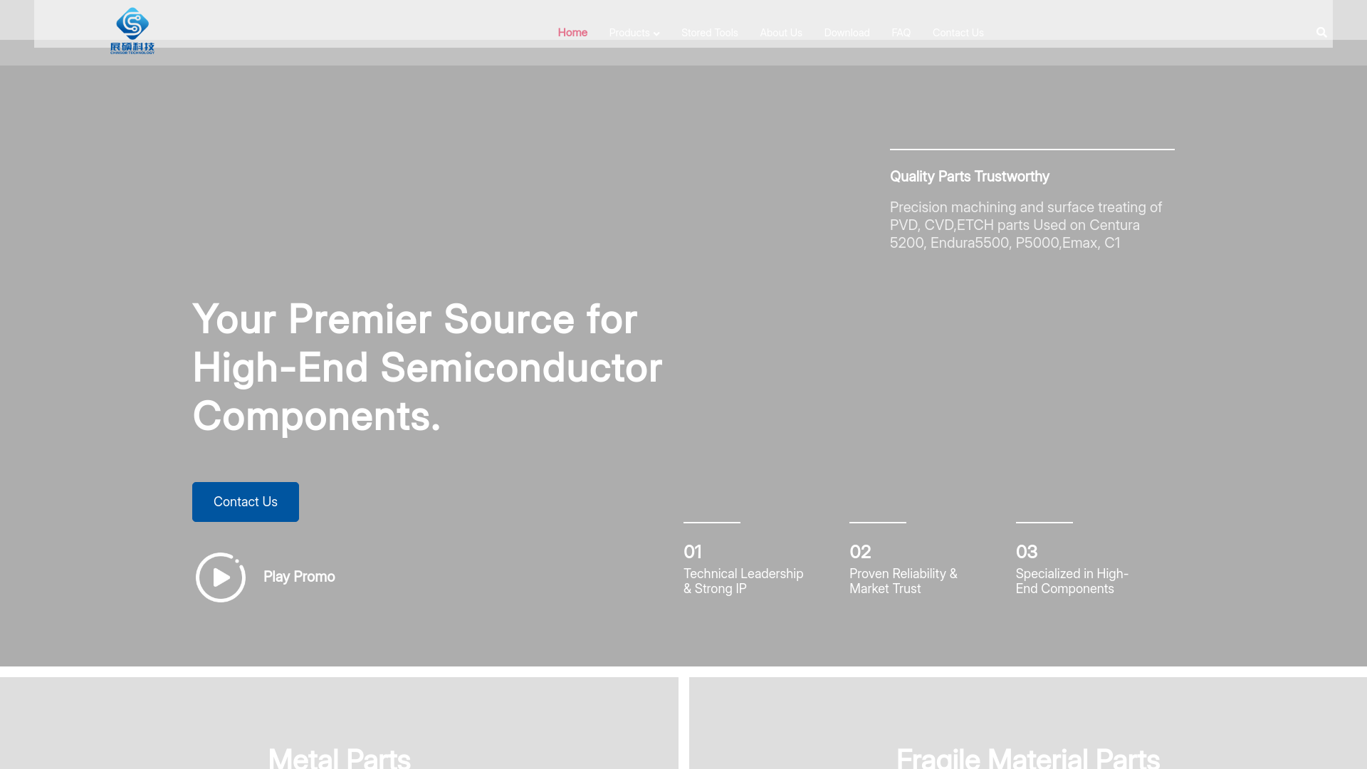 website screenshot of https://chinsortech.com/