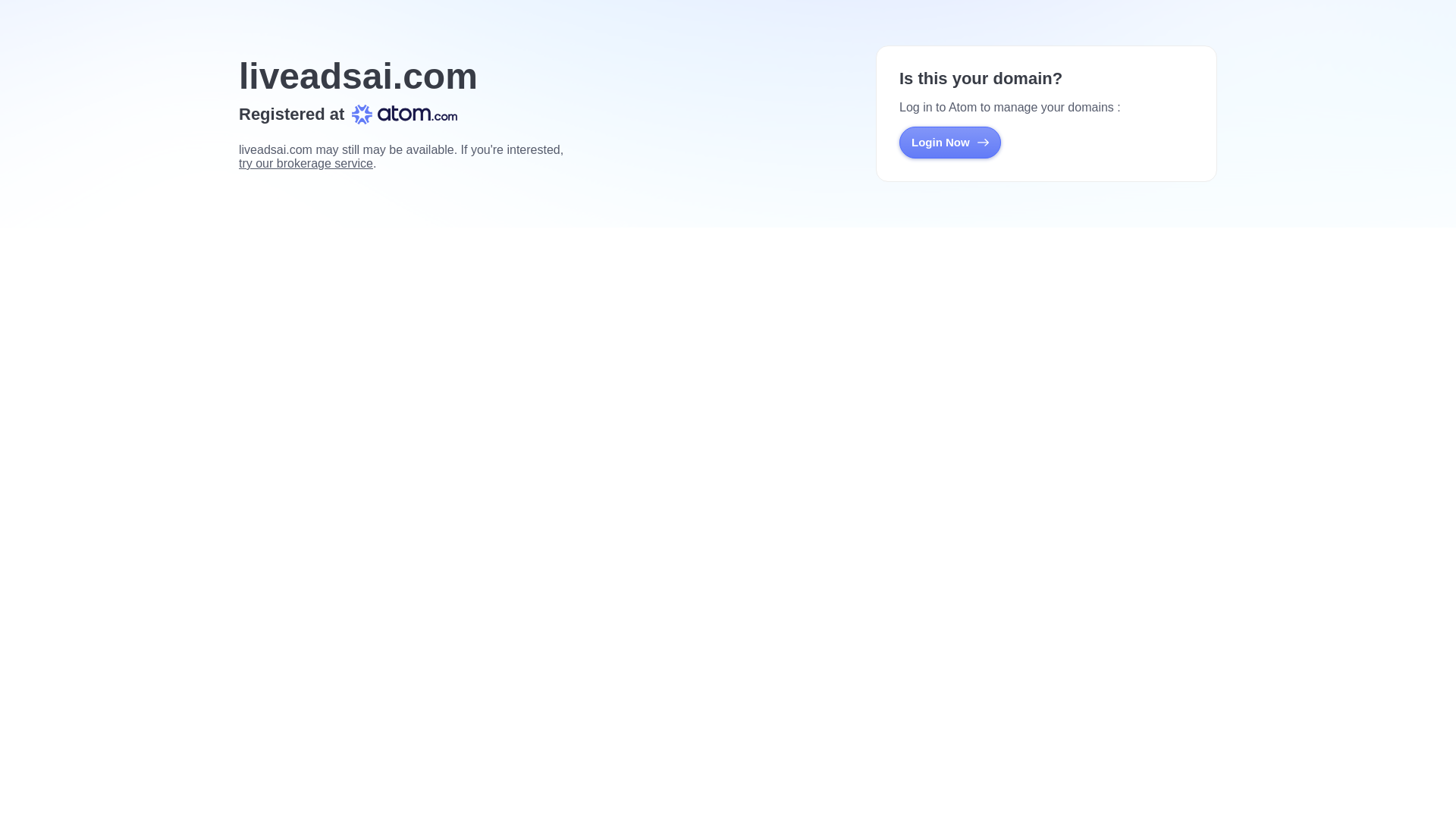 website screenshot of https://liveadsai.com/