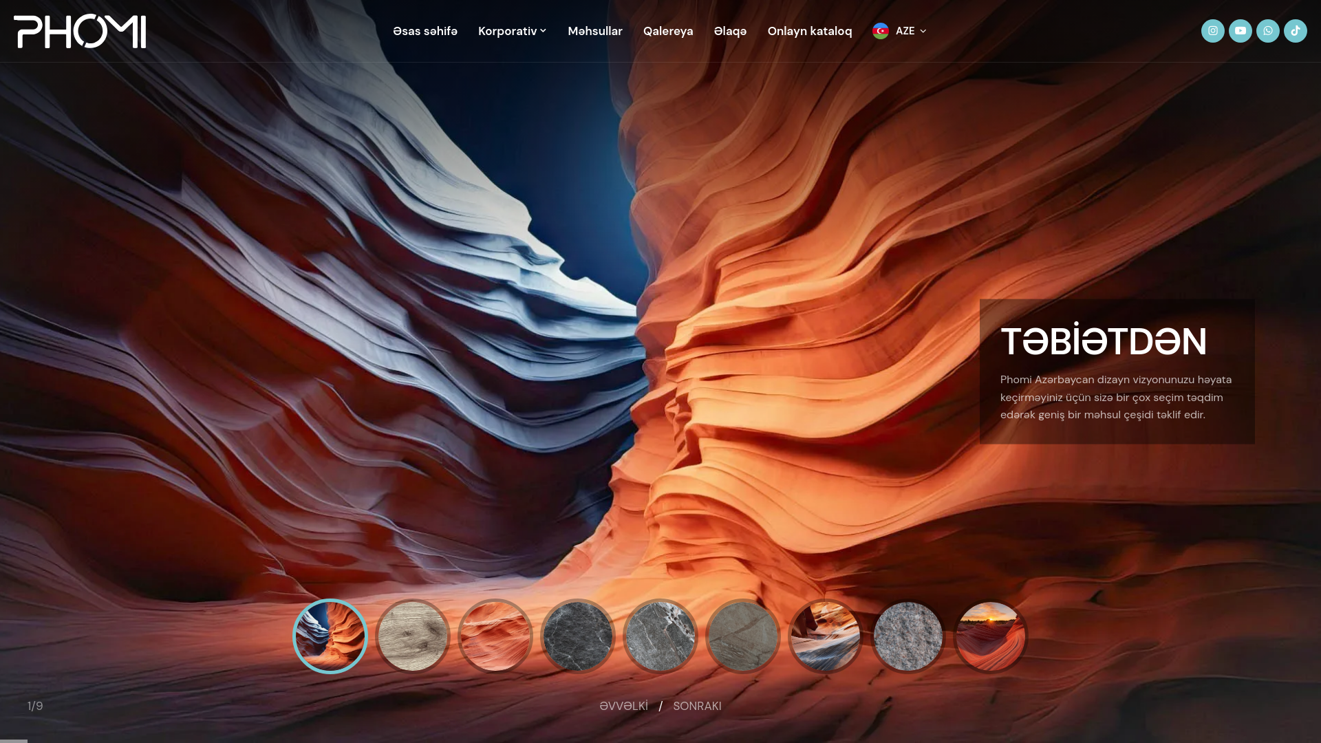 website screenshot of https://phomi-az.com/