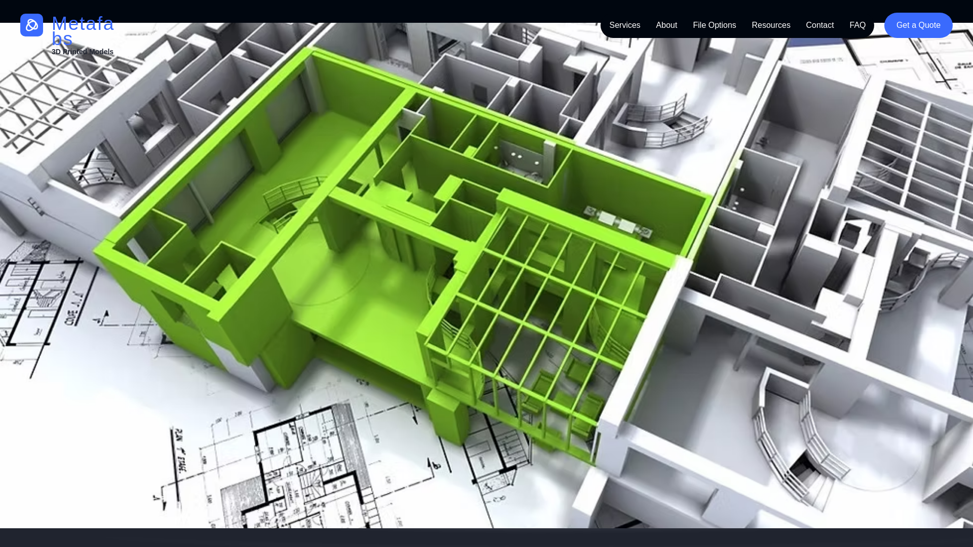 website screenshot of https://metafabs.ca