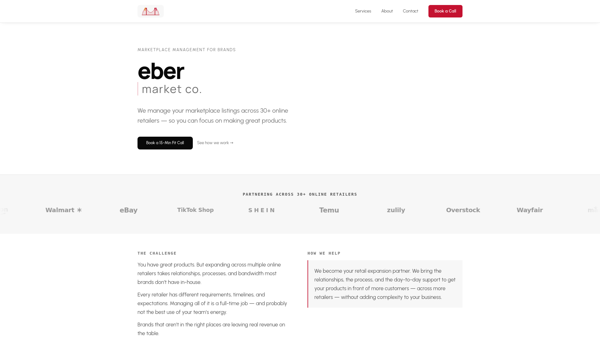 website screenshot of https://ebermarket.co/