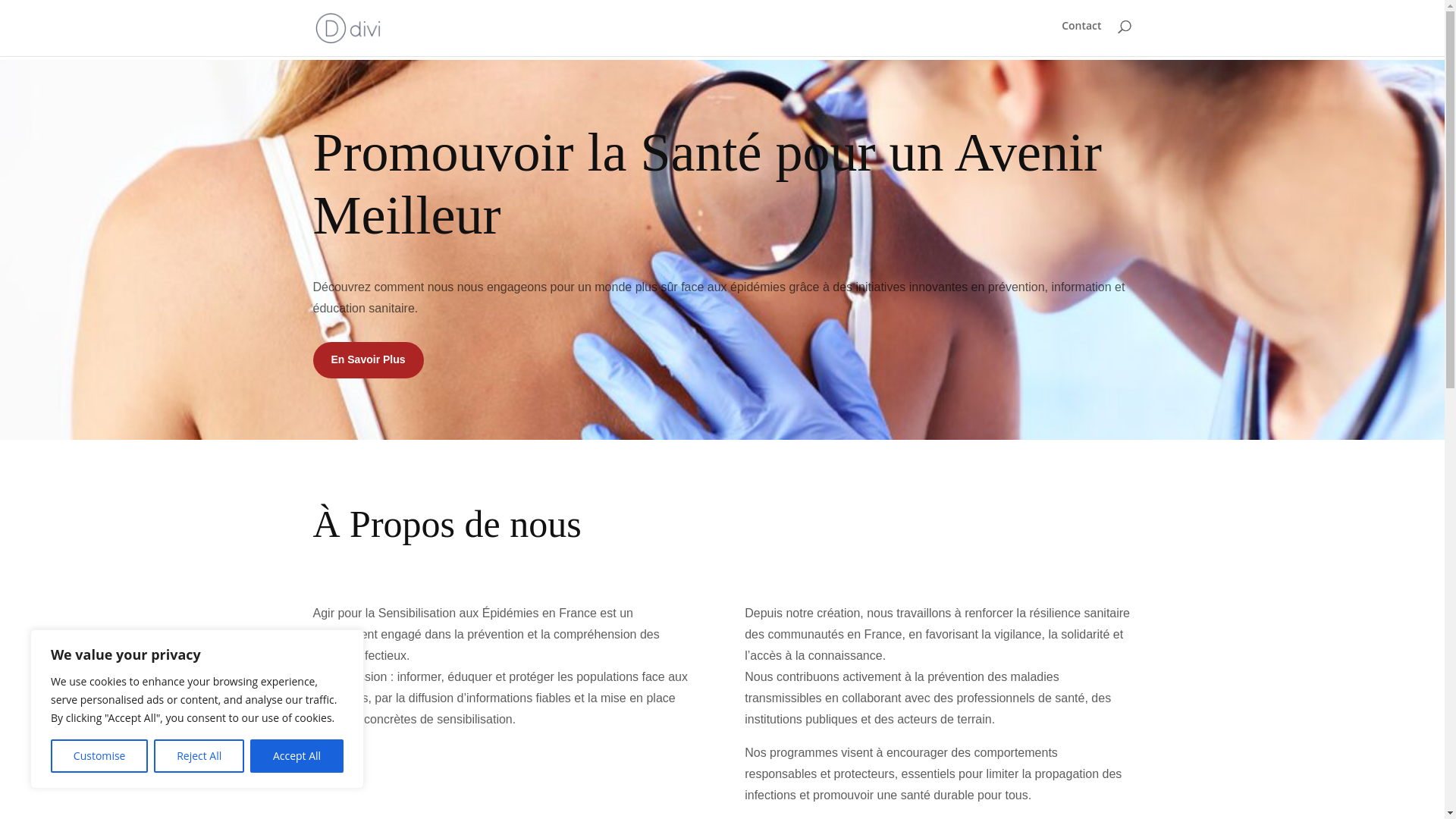 website screenshot of https://sensibilisation-epidemies.com/