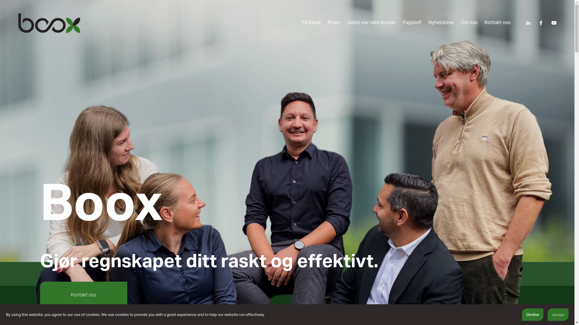 website screenshot of https://booxregnskapas.com/