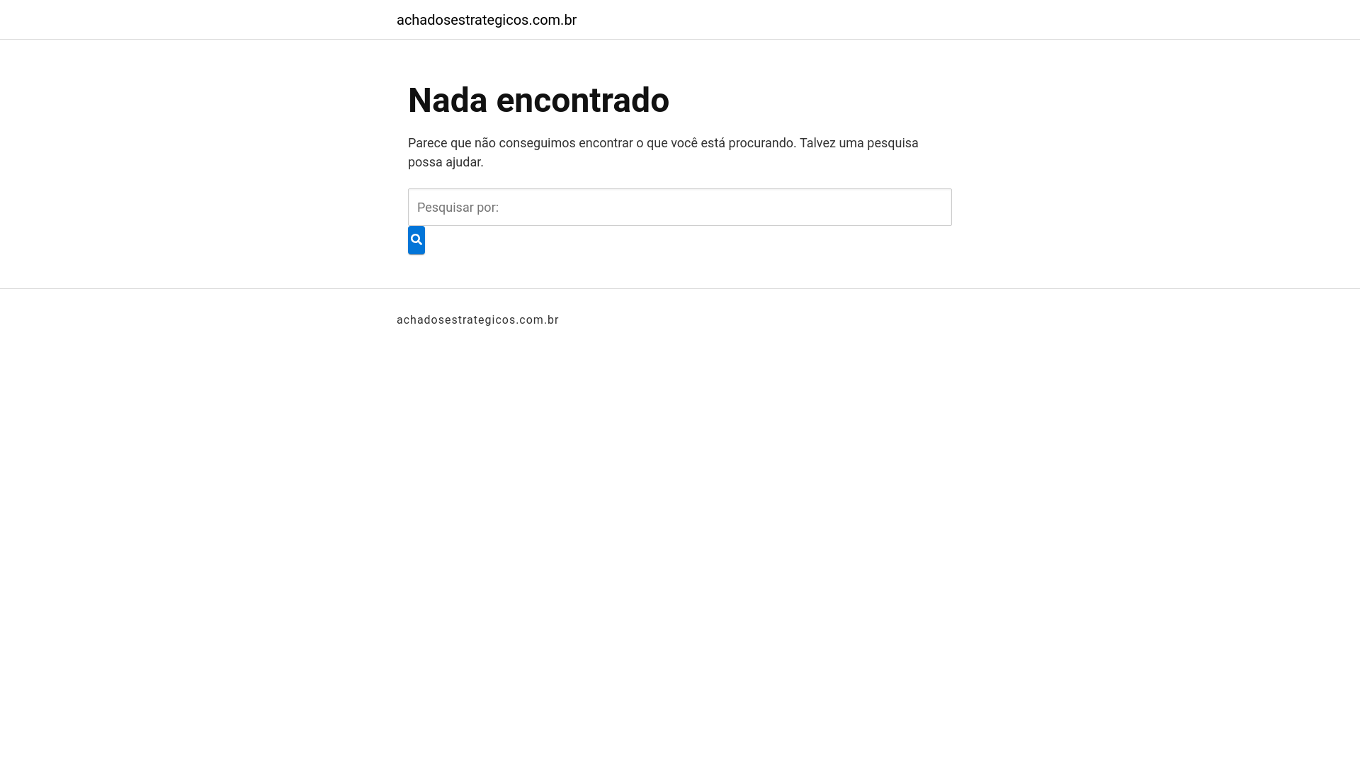 website screenshot of https://achadosestrategicos.com.br/