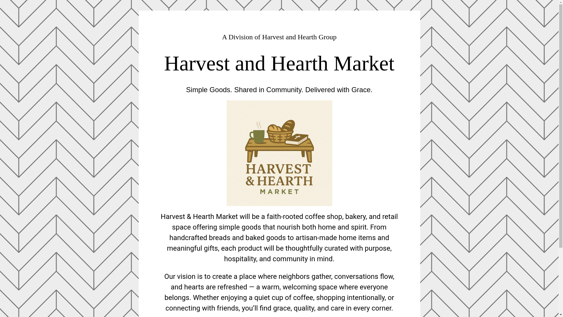 website screenshot of https://harvestandhearthmarket.com/
