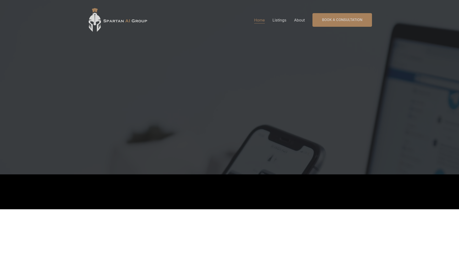 website screenshot of https://spartanaigroup.com/